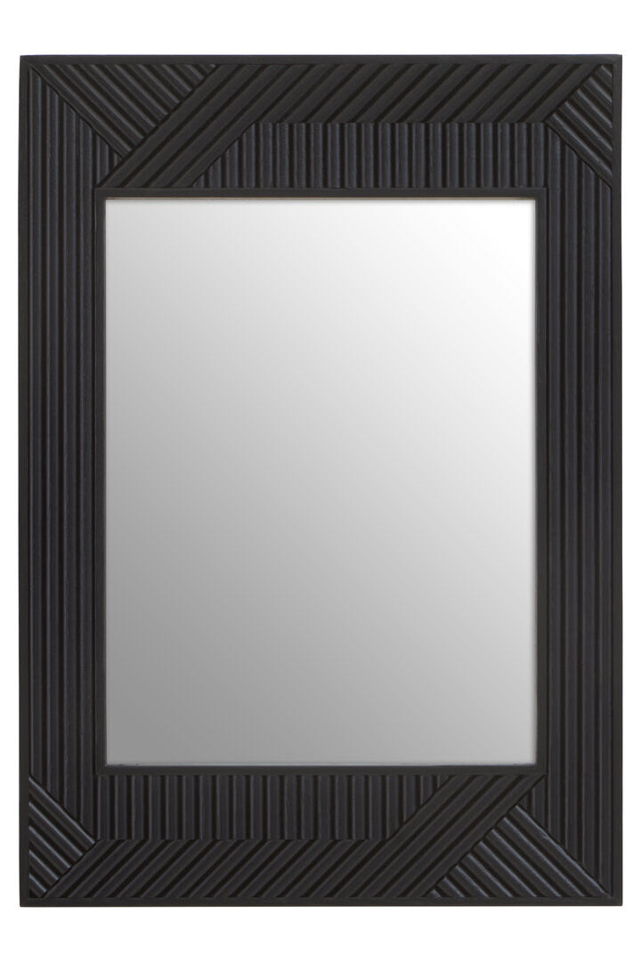 Tunbridge Black Finish Wooden Wall Mirror – Contemporary Wall Mirror