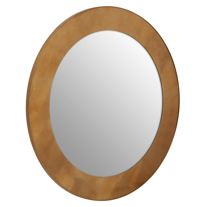 Grenoble Round Wall Mirror with Gold Finish Frame