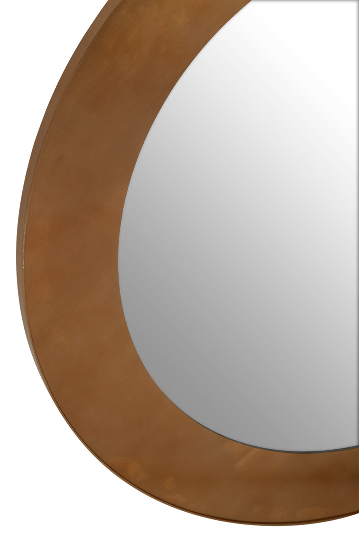 Grenoble Round Wall Mirror with Gold Finish Frame