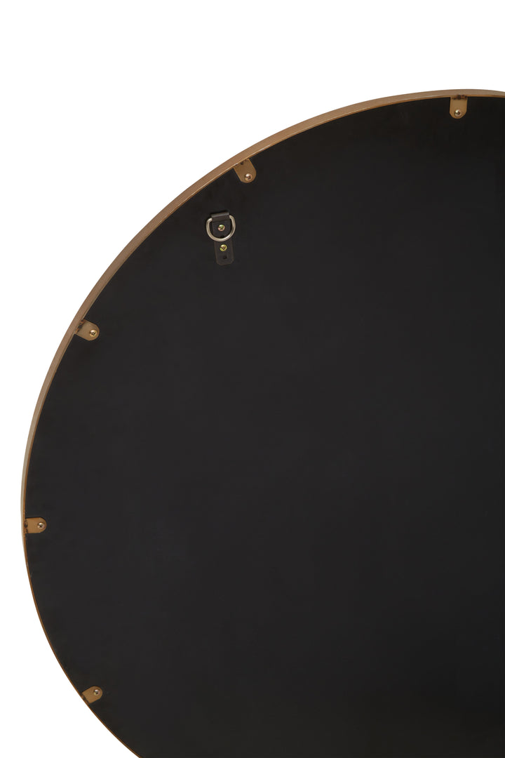 Grenoble Round Wall Mirror with Gold Finish Frame