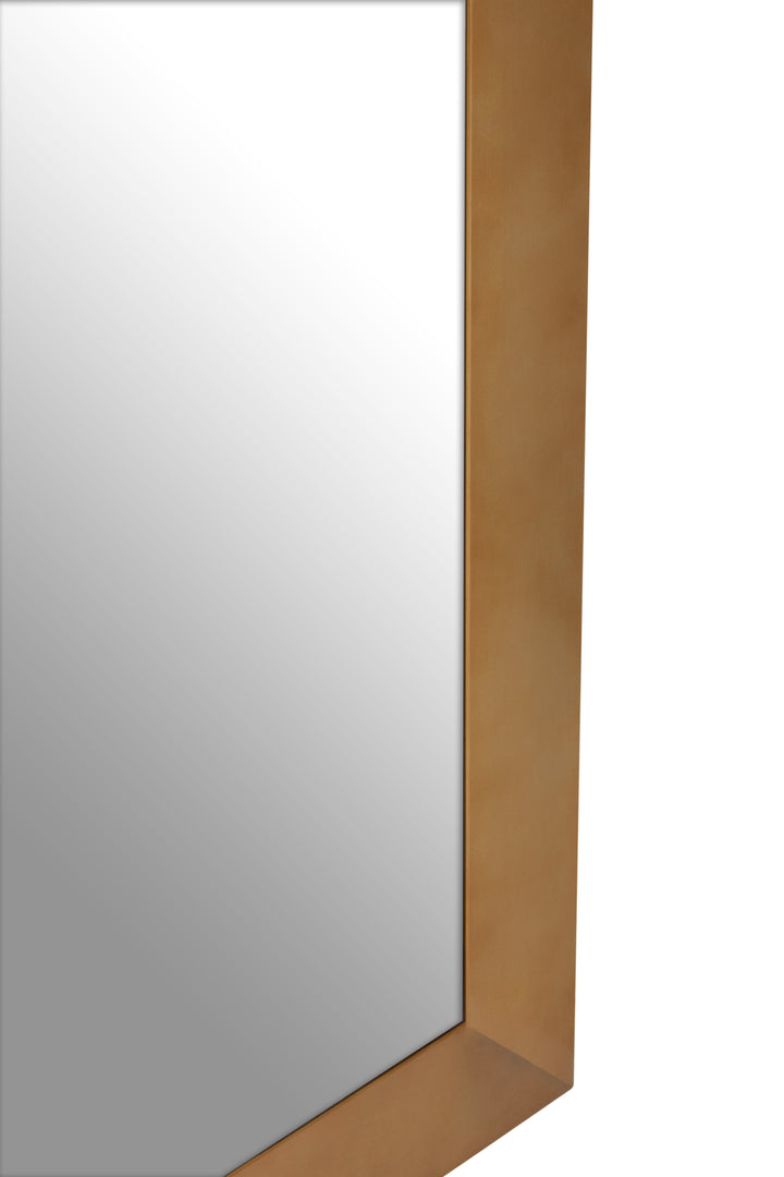 Grenoble Rectangular Wall Mirror with Gold Finish Frame