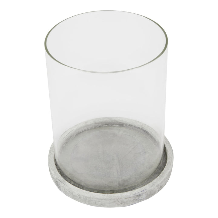 Sturdy Glow: Athena Stone Large Hurricane Lantern