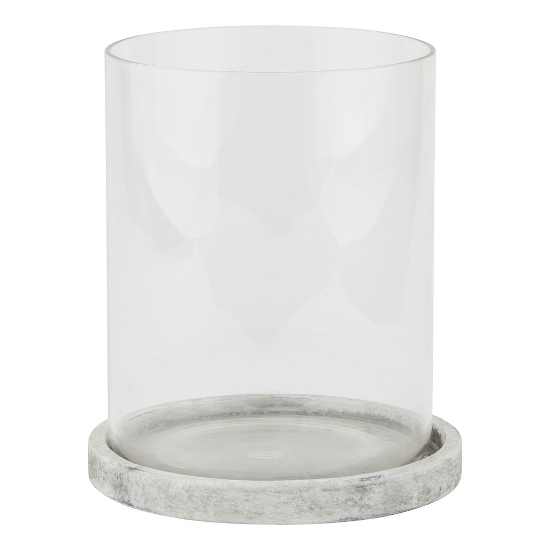 Sturdy Glow: Athena Stone Large Hurricane Lantern