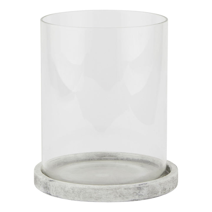 Sturdy Glow: Athena Stone Large Hurricane Lantern