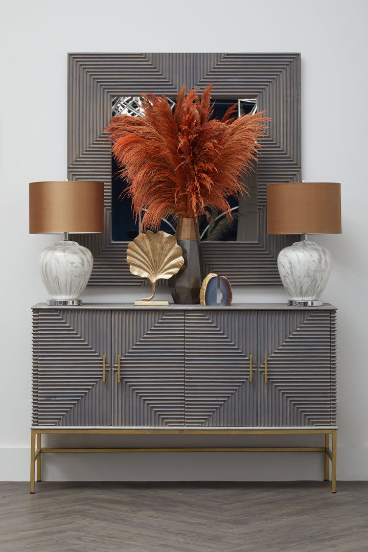 Suar Wall Mirror with Natural Wood Frame
