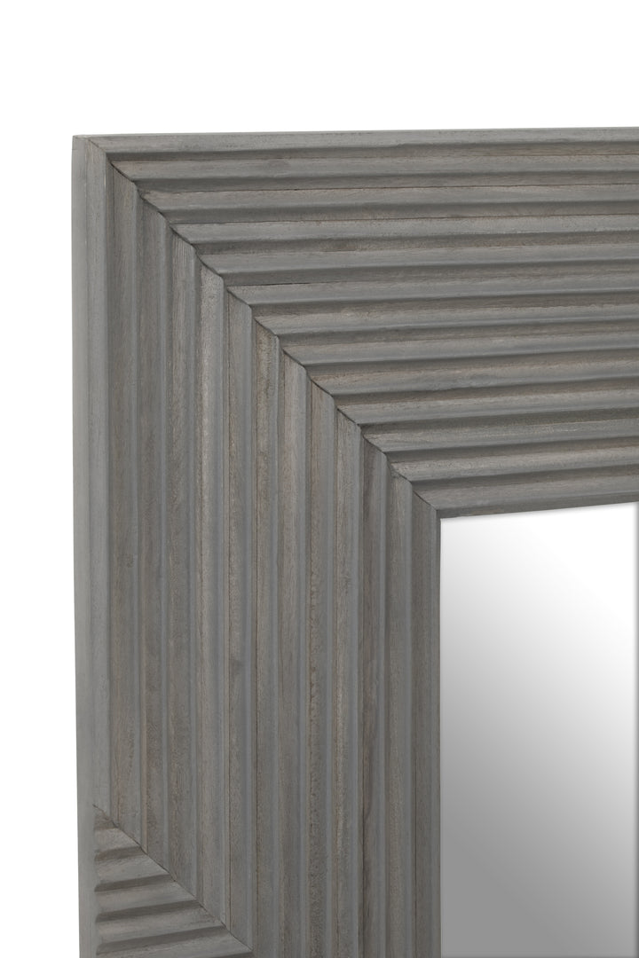 Suar Wall Mirror with Natural Wood Frame