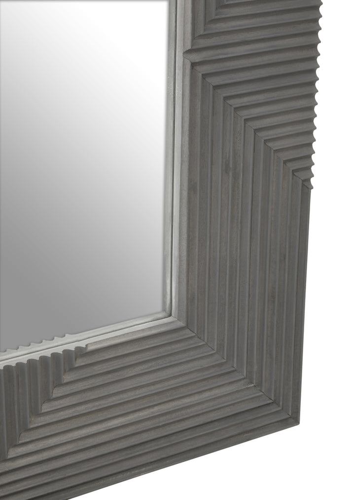 Suar Wall Mirror with Natural Wood Frame