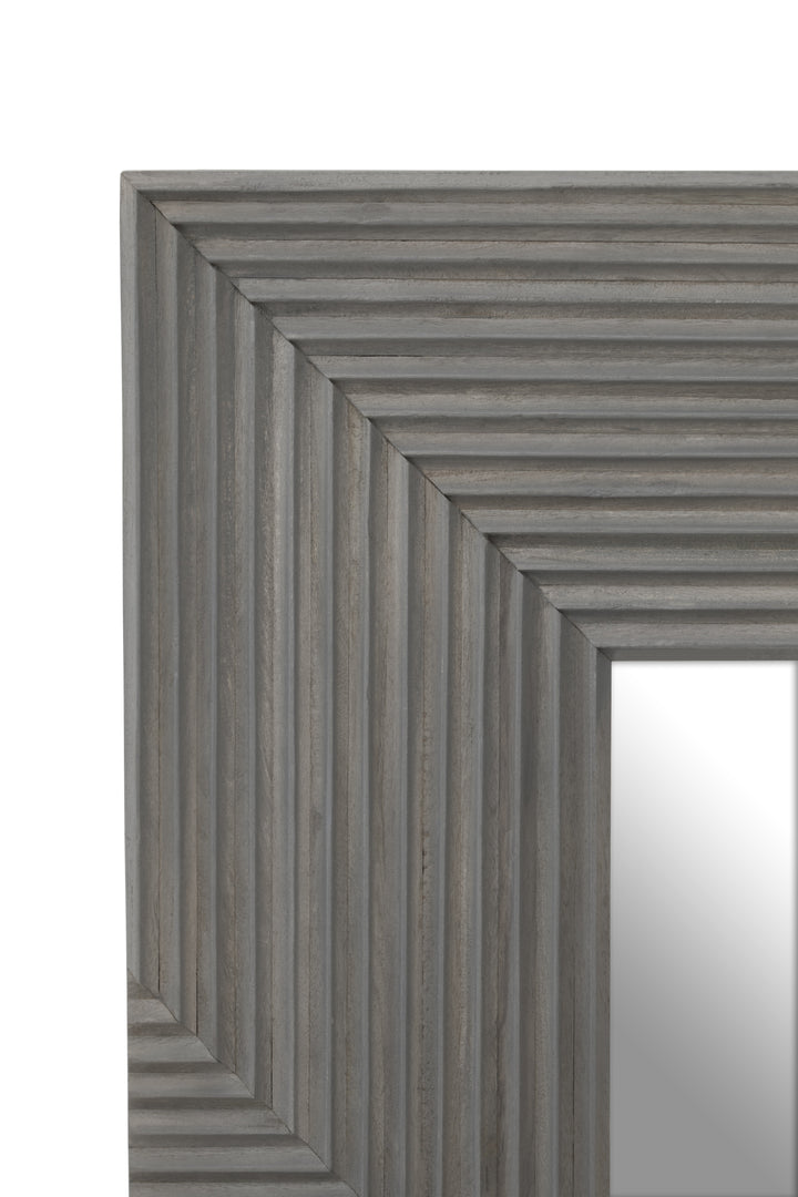 Suar Wall Mirror with Natural Wood Frame