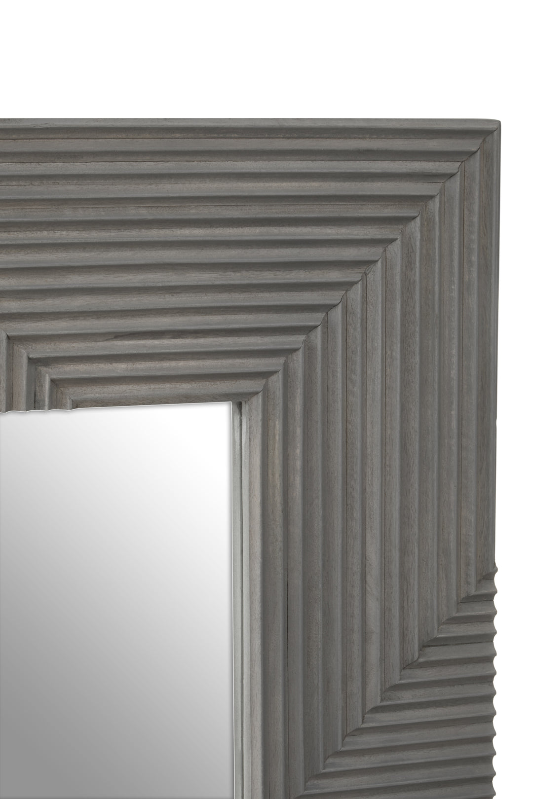 Suar Wall Mirror with Natural Wood Frame