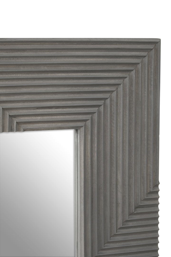 Suar Wall Mirror with Natural Wood Frame