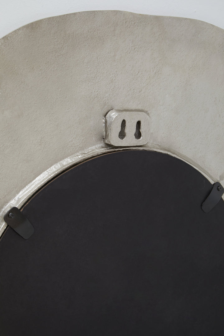 Silva Large Wall Mirror with Oak Effect and Silver Finish