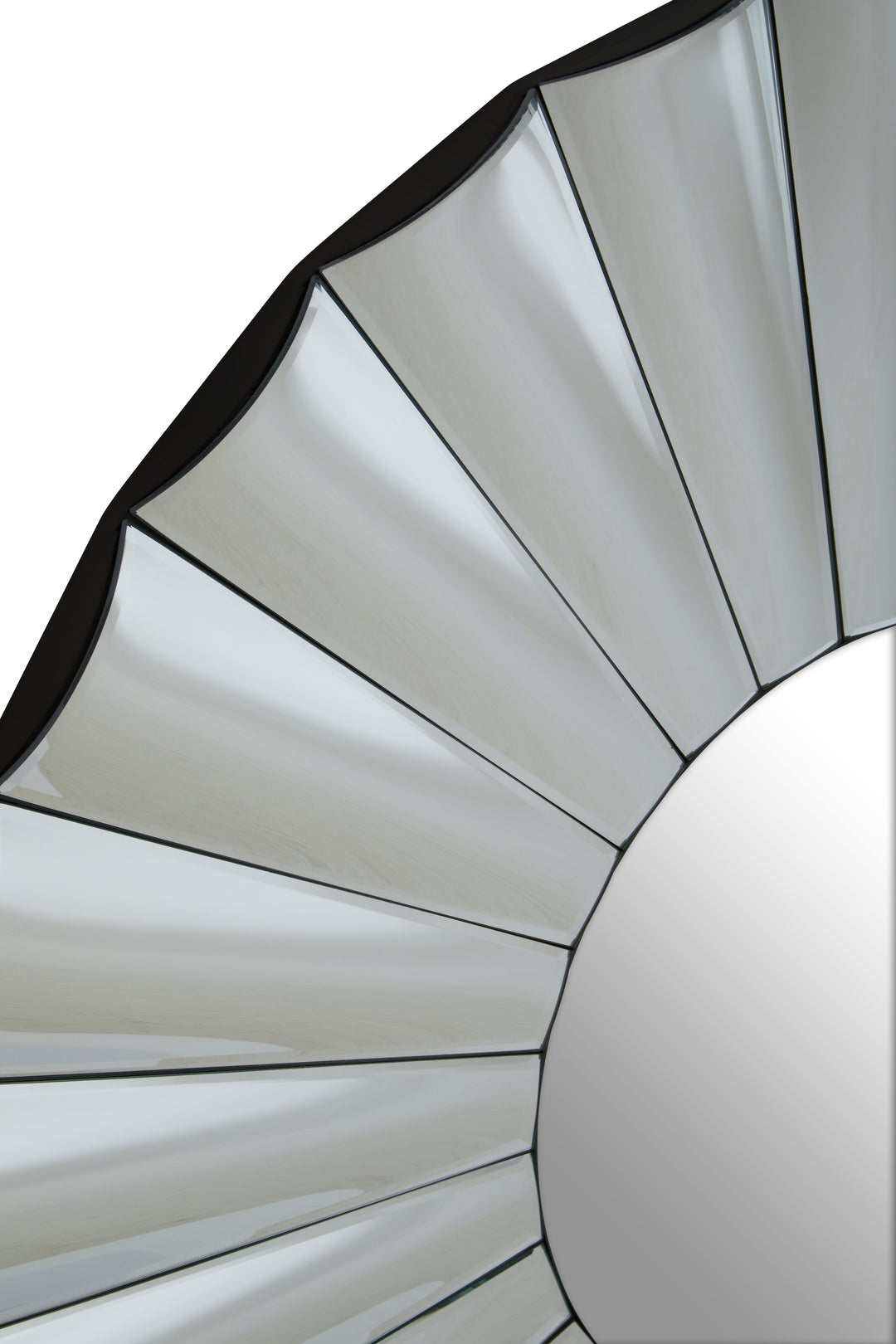 Jade Round Wall Mirror with Silver Finish Frame