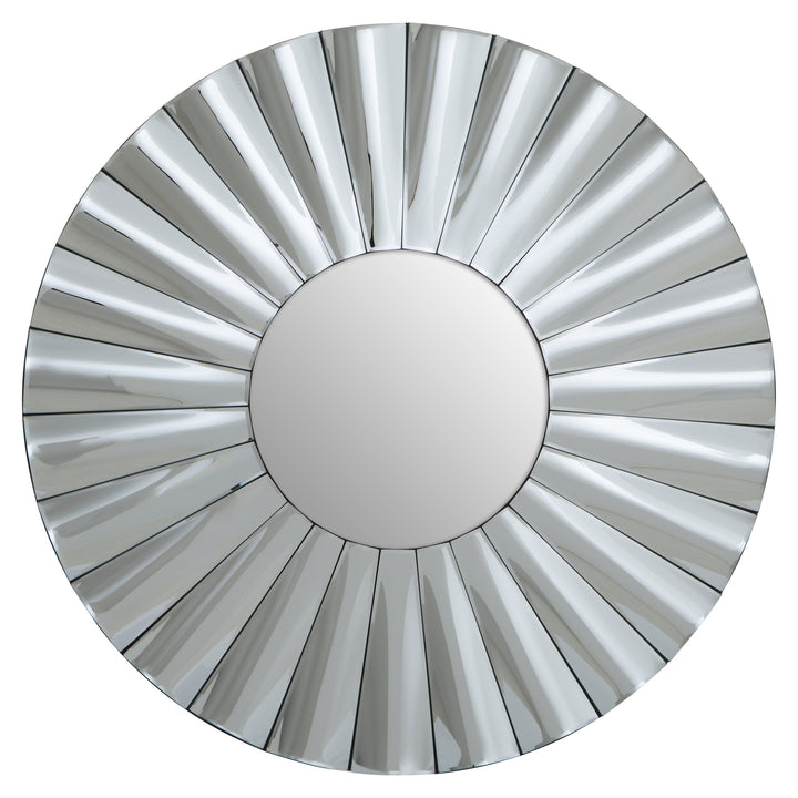 Jade Round Wall Mirror with Silver Finish Frame