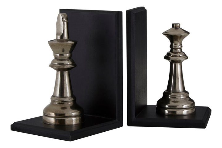 Vireo Townhouse Chess Bookends – King & Queen
