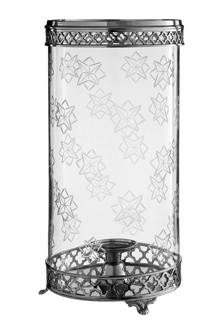 Henley Nickel-Finish Hurricane Candle Holder
