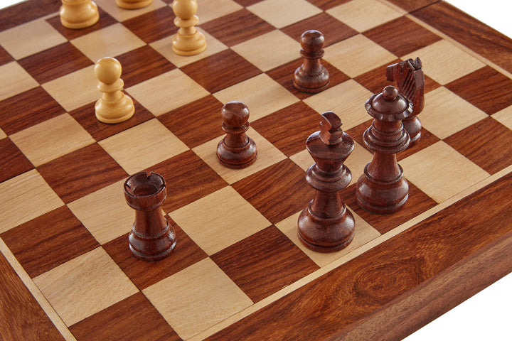 Churchill Brown Wood Magnetic Chess Set