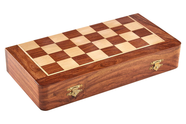Churchill Brown Wood Magnetic Chess Set