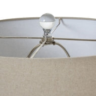 Grey Shadows Modern Table Lamp with Linen Shade