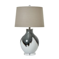 Grey Shadows Modern Table Lamp with Linen Shade
