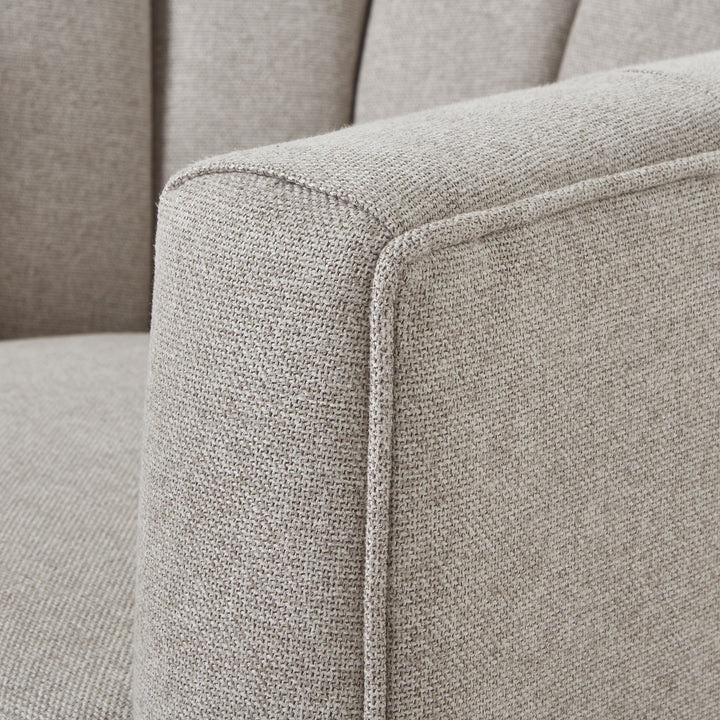 Lily Swivel Chair in Oatmeal Twill – Modern Versatility with Classic Charm