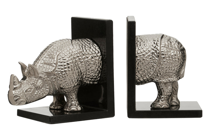 Kinsley Bookends – Set of 2 with Rhino Sculptures