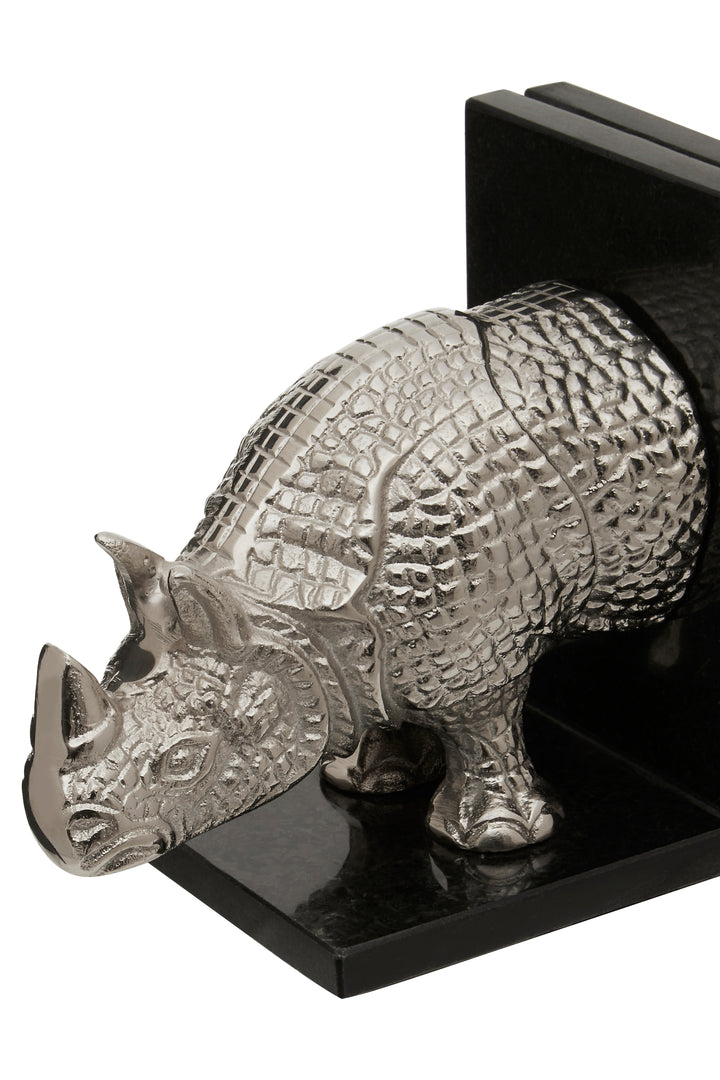 Kinsley Bookends – Set of 2 with Rhino Sculptures