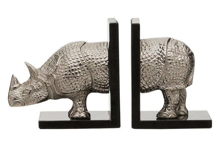Kinsley Bookends – Set of 2 with Rhino Sculptures