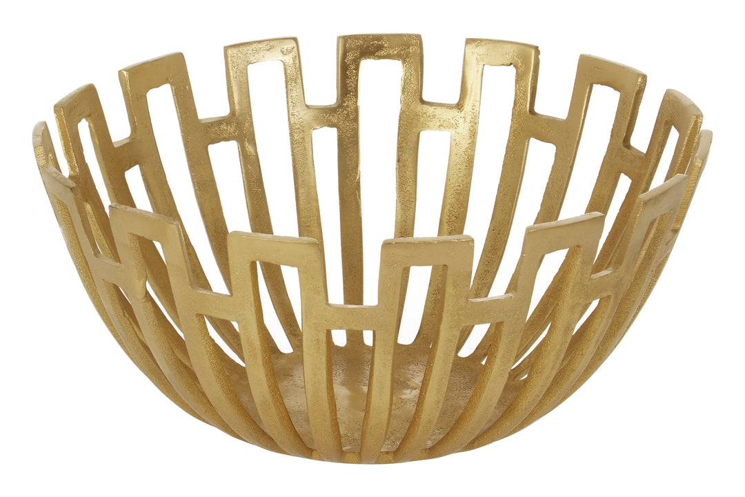 Delphi Large Gold Accent Decorative Bowl