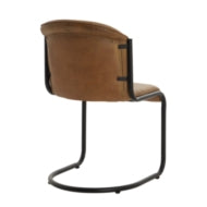 Billy Curved Leather Dining Chair