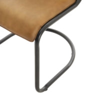 Billy Curved Leather Dining Chair