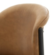 Billy Curved Leather Dining Chair