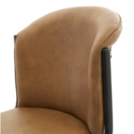 Billy Curved Leather Dining Chair