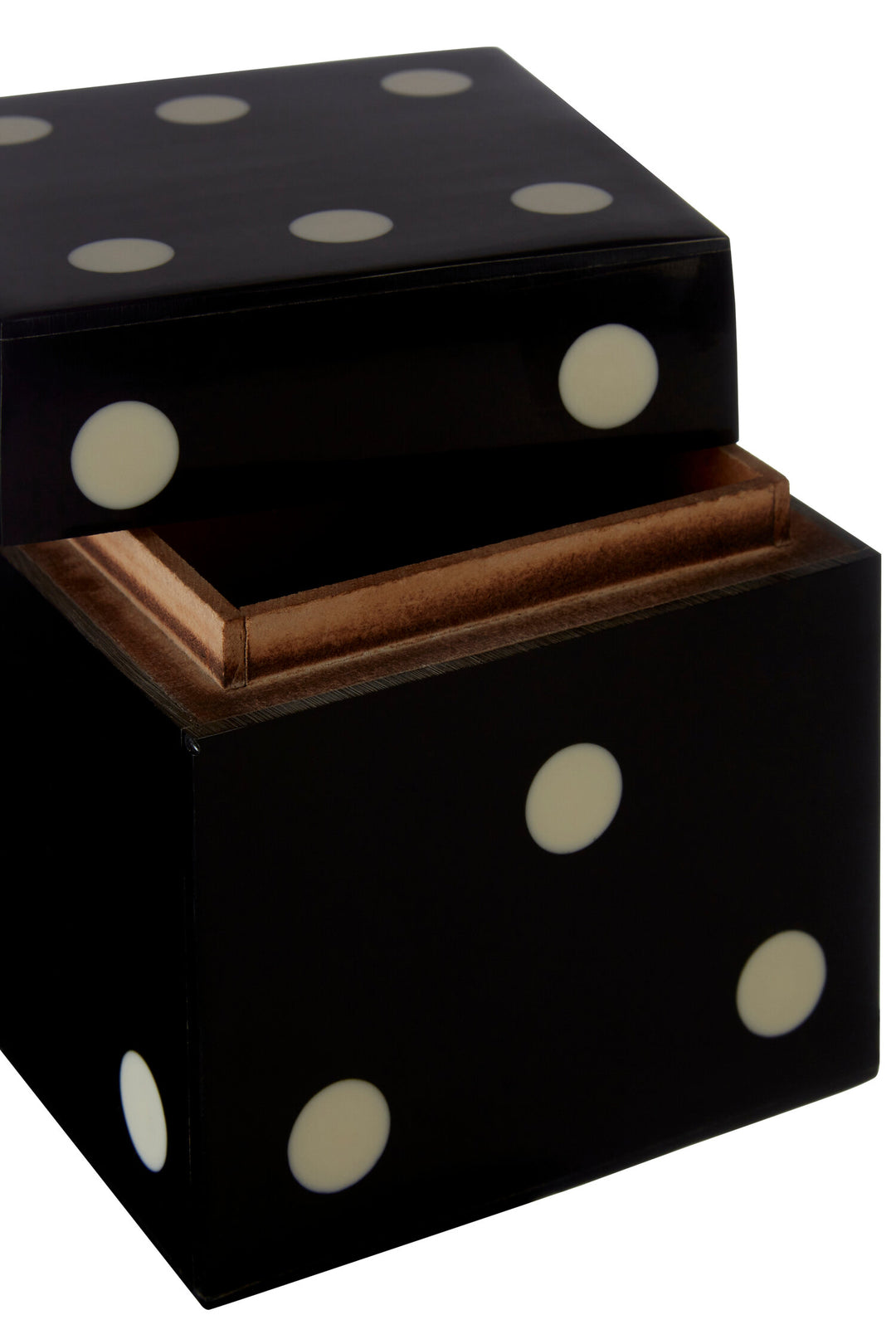 Black White Box with Games Dice and 5 Dice Stanhope