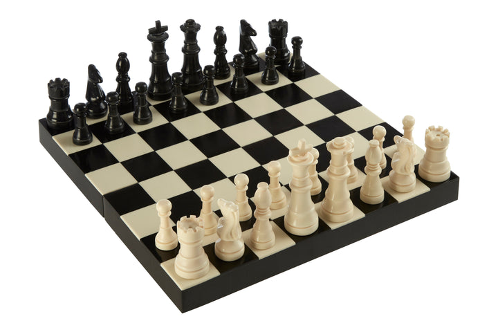 Churchill Black & White Foldable Chess Set