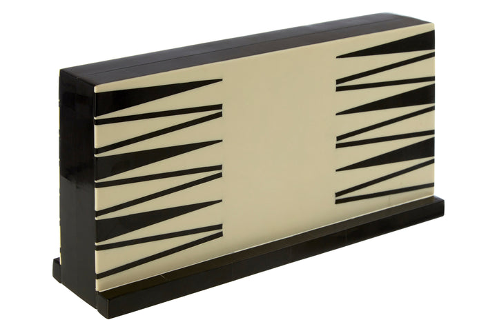 Churchill Black & White Foldable Backgammon