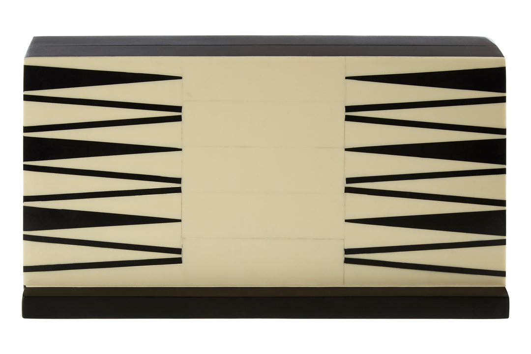 Churchill Black & White Foldable Backgammon