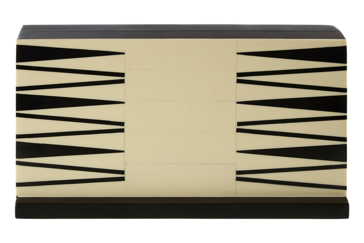 Churchill Black & White Foldable Backgammon