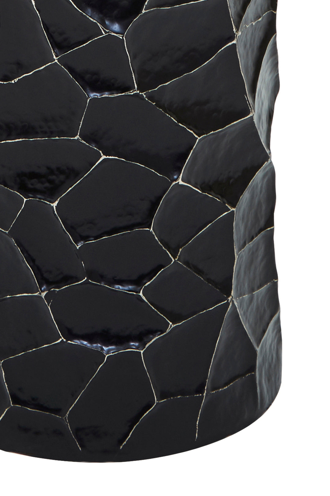 Akola Floor Standing Hurricane Candle Holder – Large, in Black Finish
