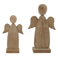 Rustic Wooden Angel Figurine