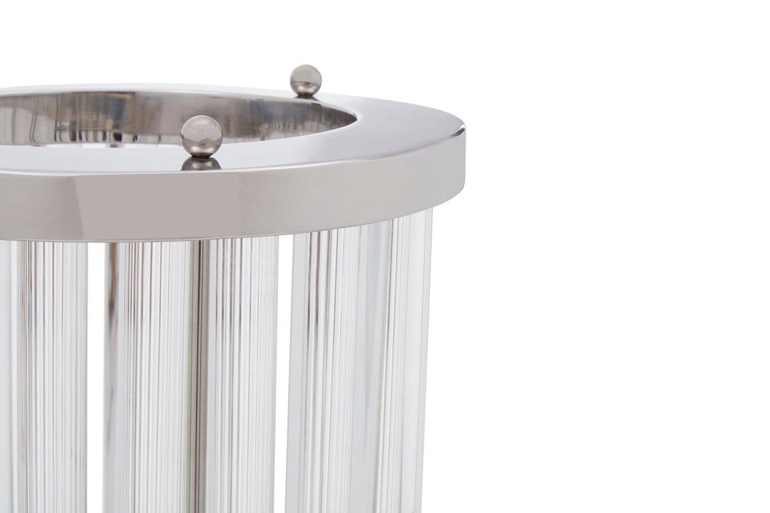 Franklin Candle Holder – Small, in Glass and Stainless Steel