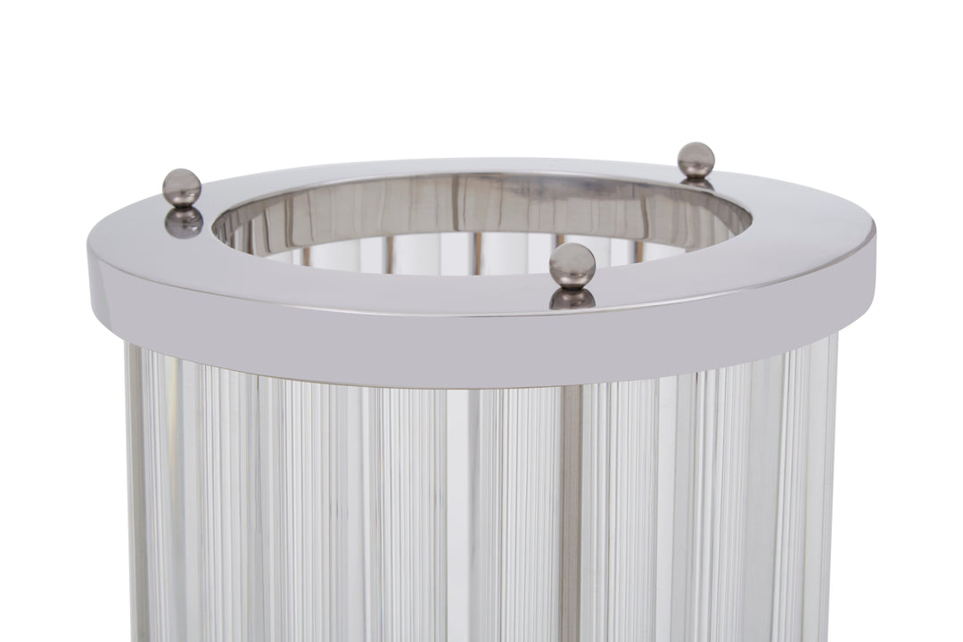 Franklin Candle Holder – Small, in Glass and Stainless Steel