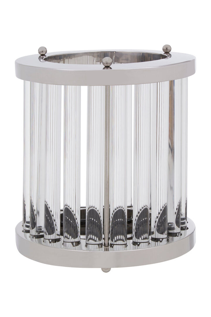 Alderley Candle Holder – Glass & Stainless Steel (Small)