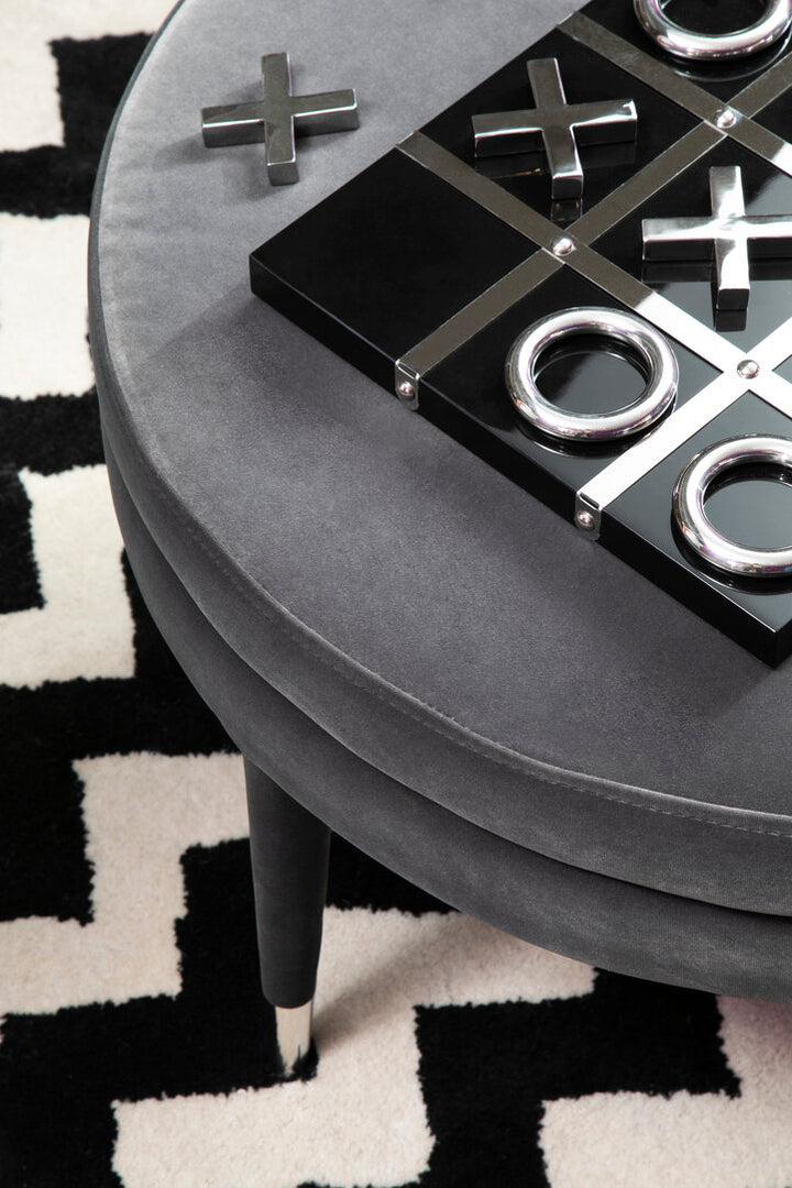 Tic Tac Toe Game – Black & Silver