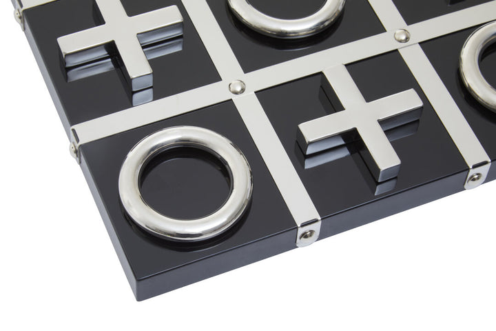 Tic Tac Toe Game – Black & Silver