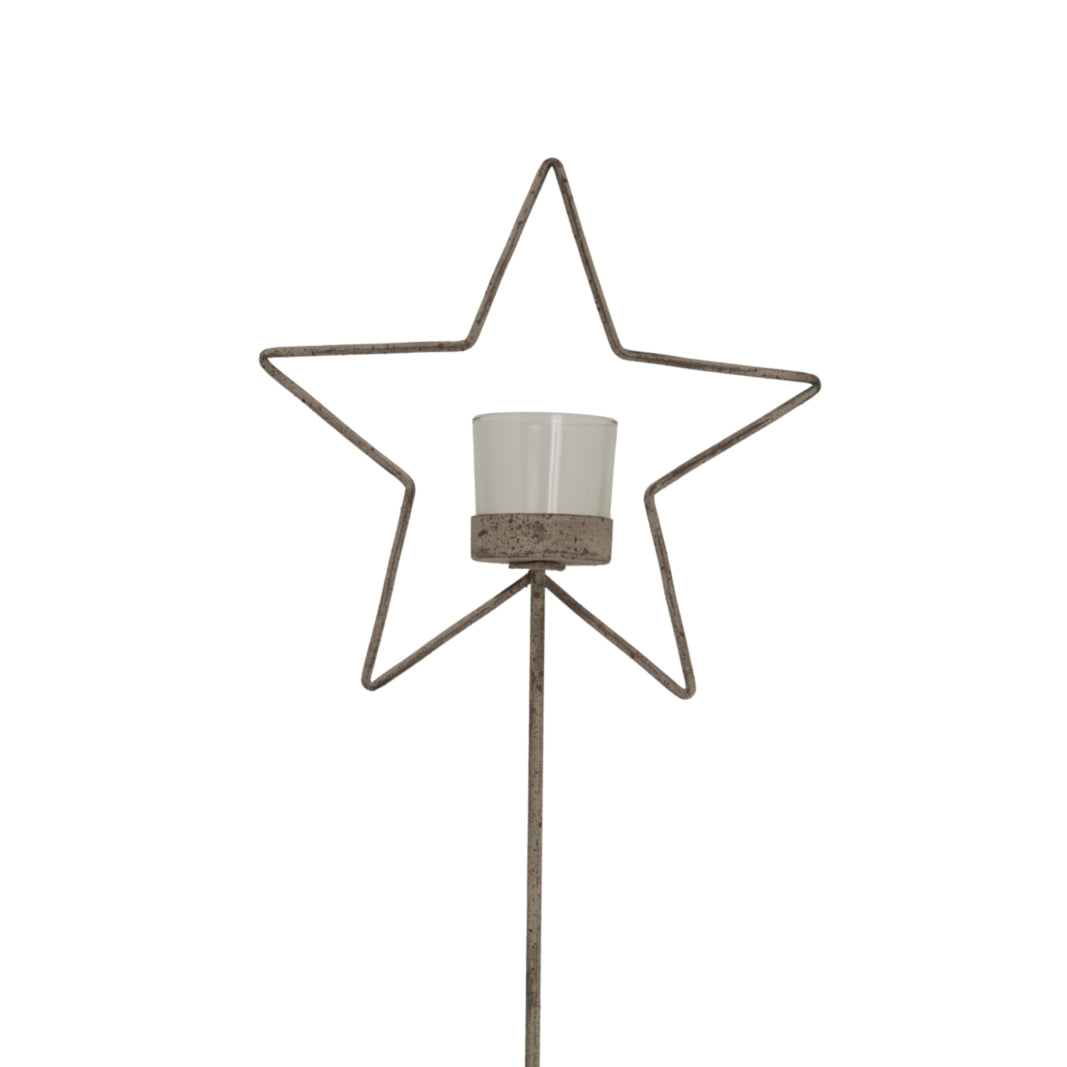 Natural-Rustic-Star-On-Wood-Stand-With-Glass-Votive