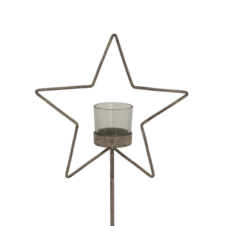 Natural-Rustic-Star-On-Wood-Stand-With-Glass-Votive