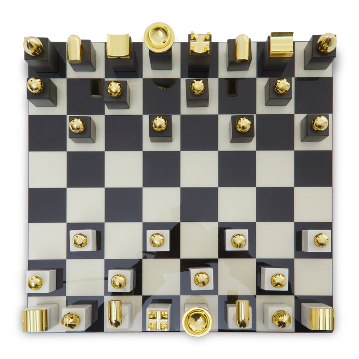 Flos Marble & Wood Chess Set