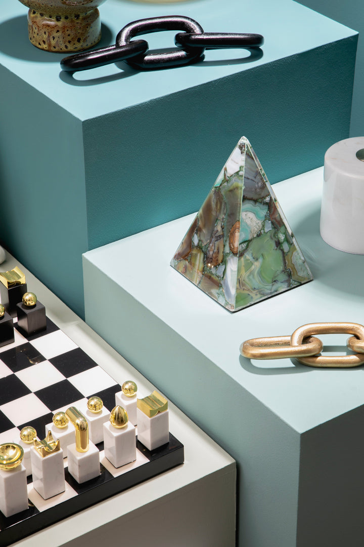 Flos Marble & Wood Chess Set