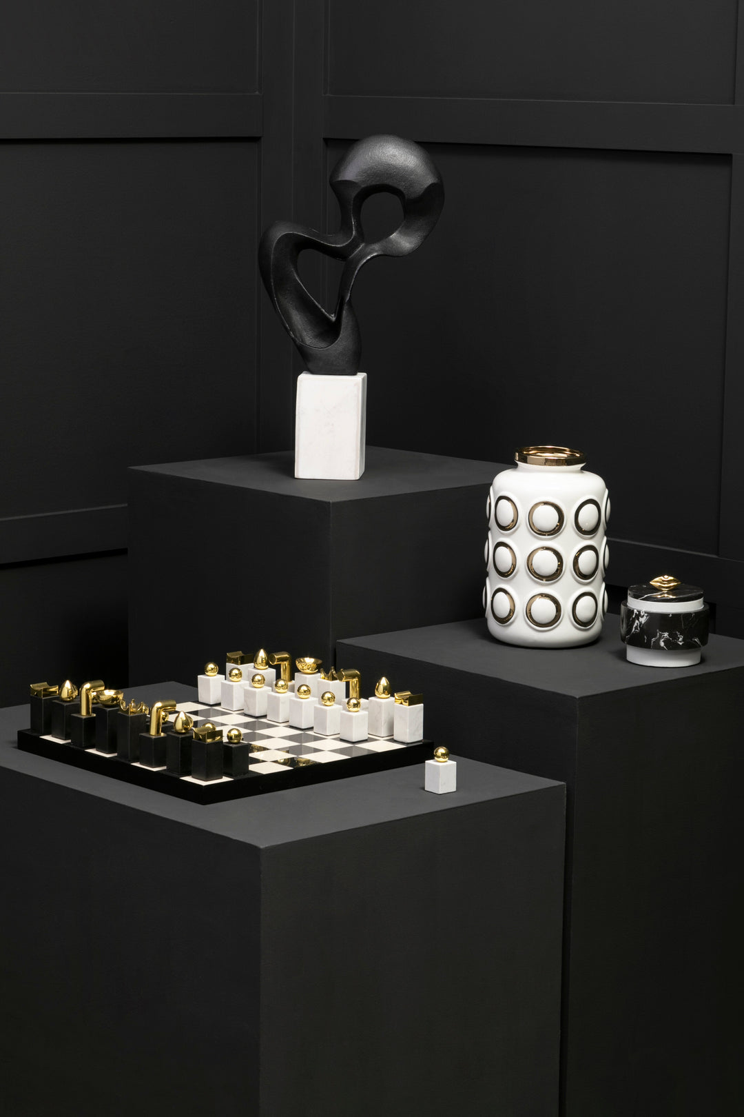 Flos Marble & Wood Chess Set