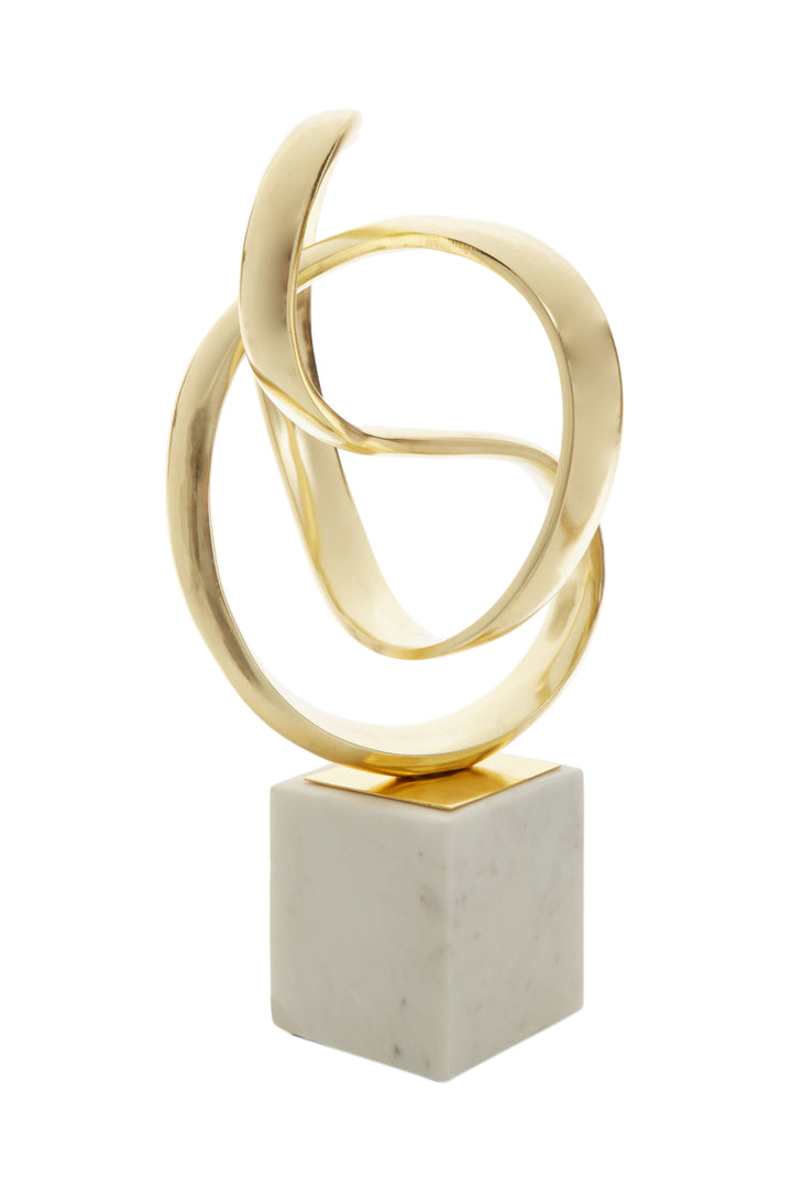 Mirano Knot Sculpture with Gold Finish